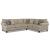 Alexa L-Shaped Fabric Sectional Sofa w/Nailheads