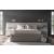 Lux Wall Fabric Platform Bed w/Panel, King Size