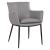 Kani Steel/Leather Dining Armchair