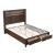 Kenzo Wood Veneer King Size Bed with Storage Drawers & LED Lighting