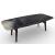 Abrey W98.4-inch Ceramic/Wood Customizable Elliptical Dining Table