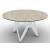 Cartesio W55.1-inch Ceramic/Metal/Wood Customizable Round Dining Table