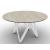 Cartesio W62.9-inch Ceramic/Metal/Wood Customizable Round Dining Table