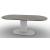 Cameo W78.7-inch Ceramic/Metal/Wood Customizable Oval Dining Table