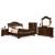 SM King Arthur PU/Wood Tufted Sleigh Bedroom Set