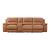 Hailey Leather/PVC Reclining Modular Loveseat