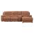 Hailey Leather/PVC Reclining Modular Sofa Chaise