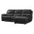 Hailey Leather/PVC Reclining Sofa with Right Chaise