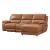 Hailey Leather/PVC Reclining Sofa with Right Chaise