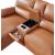 Hailey Leather/PVC Reclining Modular Loveseat