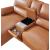 Hailey Leather/PVC Reclining Modular Loveseat