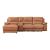 Hailey Leather/PVC Reclining Modular Sofa Chaise