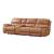 Hailey Leather/PVC Reclining Modular Loveseat