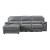 Hailey Leather/PVC Reclining Sofa with Left Chaise
