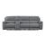 Hailey Leather/PVC Reclining Modular Loveseat