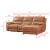 Hailey Leather/PVC Reclining Sofa with Right Chaise