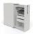 Boxi Office Lockable Storage Tower w/1 Shelf, 2 Metal Shelves & 2 Small Drawers