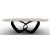 Breeze W98.4-inch Ceramic/Metal Customizable Oval Dining Table