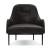 Swoon Lounge Chair, Black Powder Coated Legs