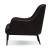Swoon Lounge Chair, Black Powder Coated Legs