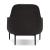 Swoon Lounge Chair, Black Powder Coated Legs