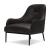 Swoon Lounge Chair, Black Powder Coated Legs