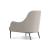 Swoon Fabric Lounge Chair, Black Powder Coated Legs