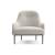Swoon Lounge Chair, Black Powder Coated Legs