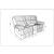 U6028 Fabric Reclining Loveseat