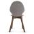 Basil Polypropylene/Leather/Wood Dining Chair
