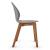 Basil Polypropylene/Leather/Wood Dining Chair