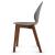 Basil Polypropylene/Leather/Wood Dining Chair