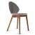 Basil Polypropylene/Leather/Wood Dining Chair