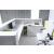 Linea 96 1/4'' x 80 3/4'' Corner Reception Desk w/LED Light, RAF