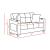 SM Lindsey Fabric/PU Sleeper Loveseat with Storage