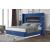 Lizelle Velvet Bed with Electric Fireplace, USB Ports & Bluetooth Speakers