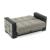 Loft Polyester/PU Convertible Storage Loveseat