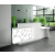 ORGANIC Straight Reception Desk w/Counter Top and Left Side RGB Light Panel, ADA Compliance