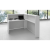 ORGANIC L-Shaped Medium Reception Desk w/Left Side RGB Light Panel