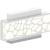 ORGANIC 1-Person Straight Reception Desk w/Left Side RGB Light Panel