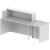 ORGANIC 1-Person Straight Reception Desk w/Side Counter Top & RGB Light, ADA Compliance