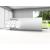 ORGANIC 1-Person Straight Reception Desk w/Right Side RGB Light Panel