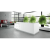 ORGANIC L-Shaped Medium Reception Desk w/Right Side RGB Light Panel