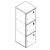 Standard 4-Unit Modular Locker System w/12 Lockers