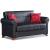 Harlem Bonded Leather Storage Loveseat