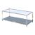 Ludvig Glass/Mirror/Metal Storage Coffee Table Set