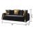 Lust Polyester Fabric Sleeper Sofa with Under Seat Storage