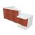 Wave 122-inch x 79-inch L-Shape Reception Desk w/Left Counter Top