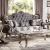 Elozzol Fabric/Wood Tufted Sofa w/Pillows