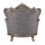 Elozzol Fabric/Wood Tufted Chair w/Pillows